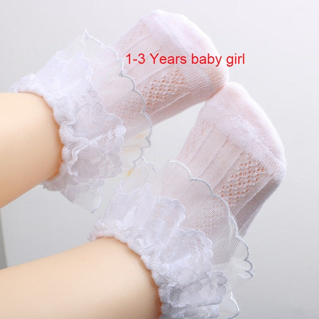 0-3 Years New Princess Baby Girl Socks Lace Ruffle Kids Girls Socks Newborn Infant Baby Socks Meia Infantil