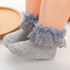 0-3 Years New Princess Baby Girl Socks Lace Ruffle Kids Girls Socks Newborn Infant Baby Socks Meia Infantil