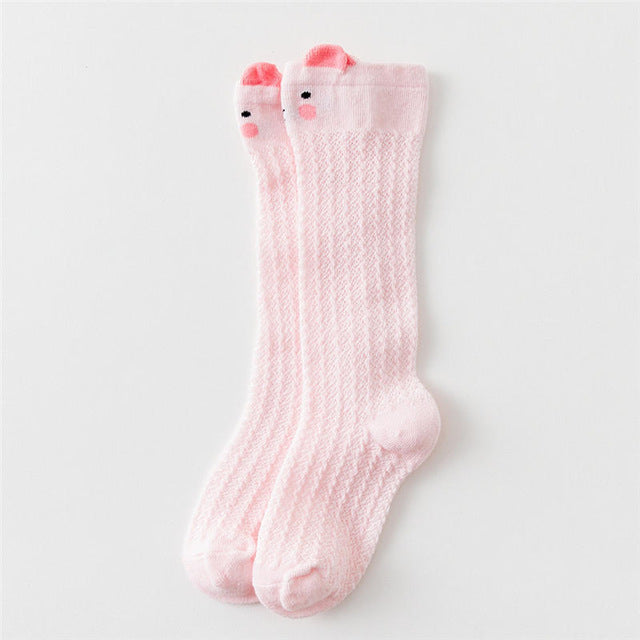 BalleenShiny Baby Girl Socks Toddler Baby Bow Cotton Mesh Breathable Socks Newborn Infant Non-slip Baby Girls Socks 0-3 years