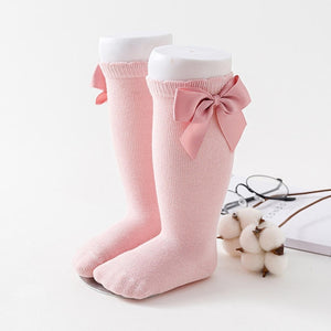 BalleenShiny Baby Girl Socks Toddler Baby Bow Cotton Mesh Breathable Socks Newborn Infant Non-slip Baby Girls Socks 0-3 years