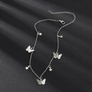 Small Animal Butterfly Stars Chain Necklaces for Women Hot Sale Gold Silver Color Clavicle Chain Necklaces Jewelry Accessories