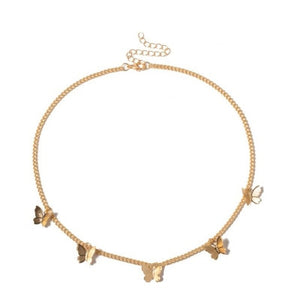 Small Animal Butterfly Stars Chain Necklaces for Women Hot Sale Gold Silver Color Clavicle Chain Necklaces Jewelry Accessories
