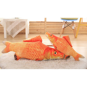 Pet Soft Plush 3D Fish Shape Cat Toy Interactive Gifts Fish Catnip Toys Stuffed Pillow Doll Simulation Fish Playing Toy For Pet