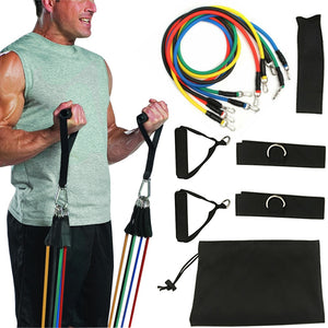 11 In Kit Upgrade Resistance Bands Set Loop Bands Powerful Effective For Exercise Sports Fitness Home Gym Yoga