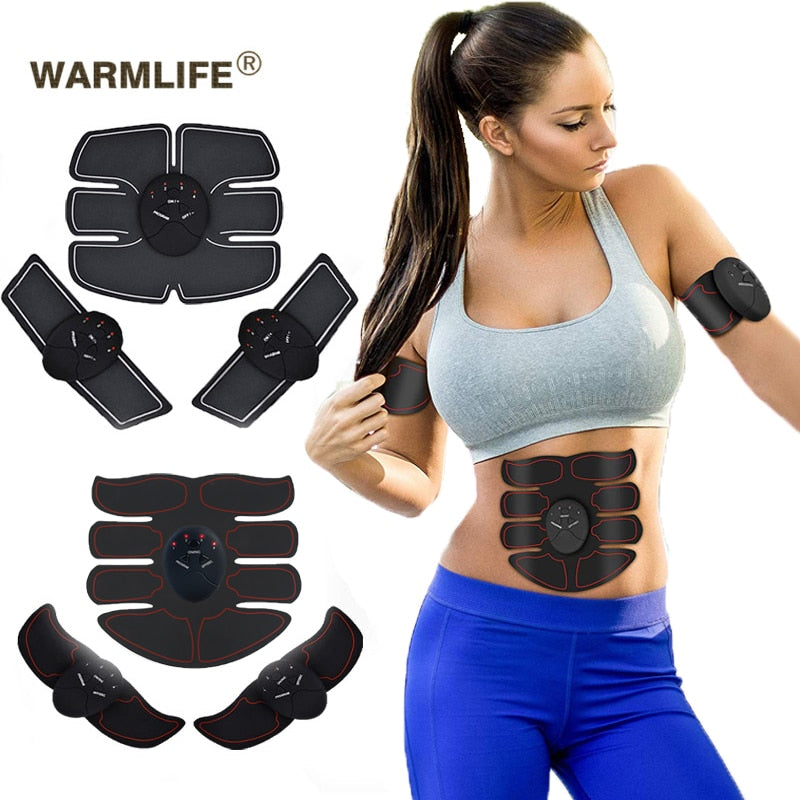 EMS Wireless Muscle Stimulator Smart Fitness Abdominal Training Electric Weight Loss Stickers Body Slimming Belt Unisex