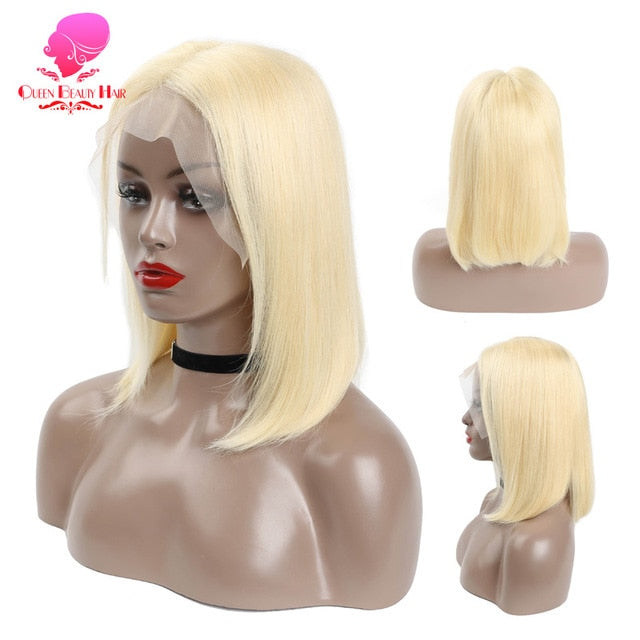 Queen 13x1 613 Blonde Brazilian Straight Human Hair Bob Wigs 6 - 16 Inch Remy Short Ombre Bob Lace Front Wigs for Black Women